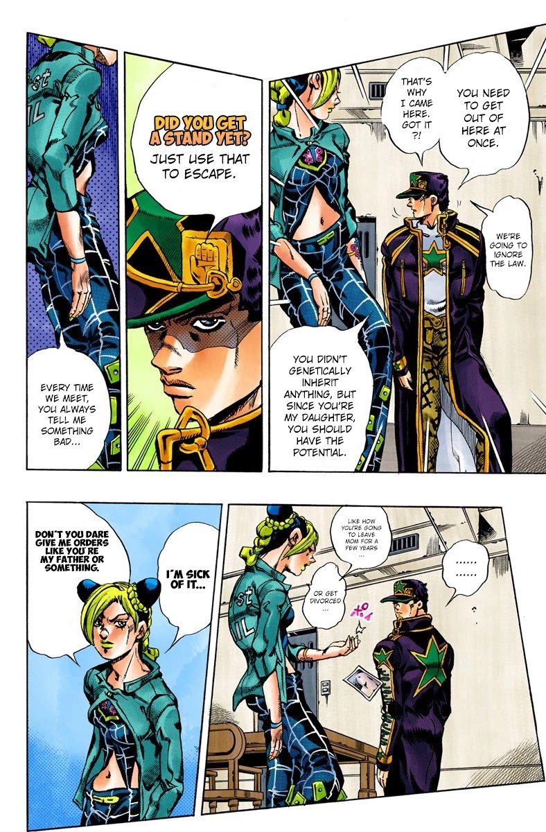 JoJo's Bizarre Adventure Part 6 - Stone Ocean (Official Colored) Chapter 12 page 14 - Chapter 12: The Visitor Part 2