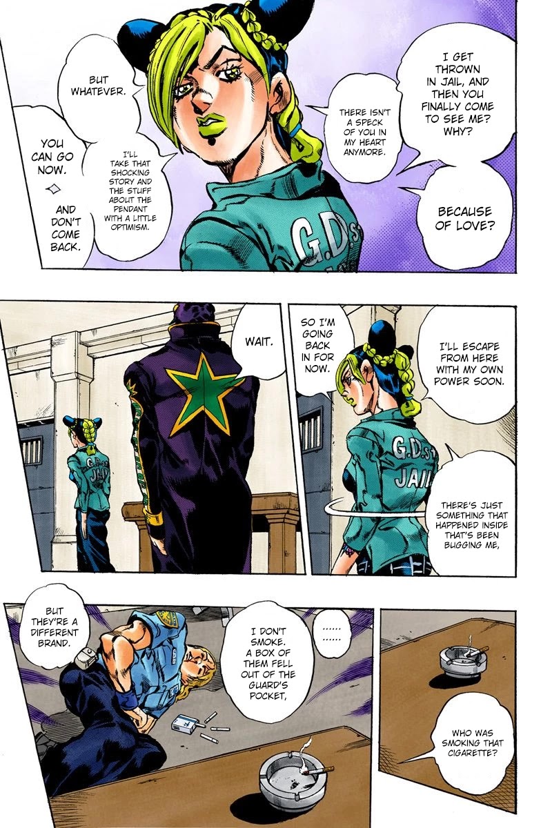 JoJo's Bizarre Adventure Part 6 - Stone Ocean (Official Colored) Chapter 12 page 15 - Chapter 12: The Visitor Part 2