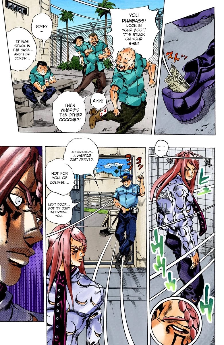 JoJo's Bizarre Adventure Part 6 - Stone Ocean (Official Colored) Chapter 12 page 5 - Chapter 12: The Visitor Part 2