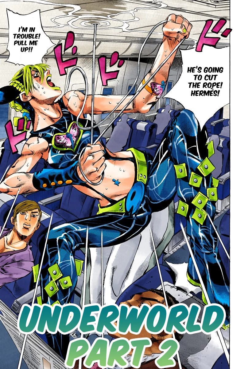 JoJo's Bizarre Adventure Part 6 - Stone Ocean (Official Colored) Chapter 120 page 1 - Chapter 120: Underworld Part 2
