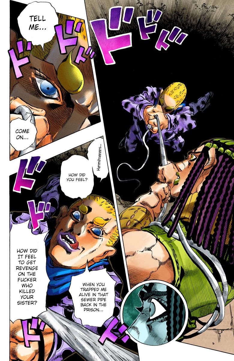 JoJo's Bizarre Adventure Part 6 - Stone Ocean (Official Colored) Chapter 120 page 13 - Chapter 120: Underworld Part 2