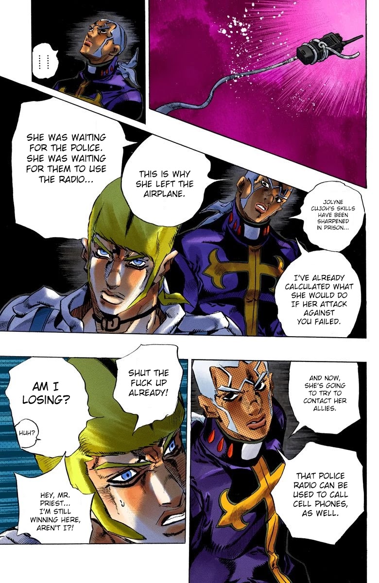 JoJo's Bizarre Adventure Part 6 - Stone Ocean (Official Colored) Chapter 121 page 16 - Chapter 121: Underworld Part 3