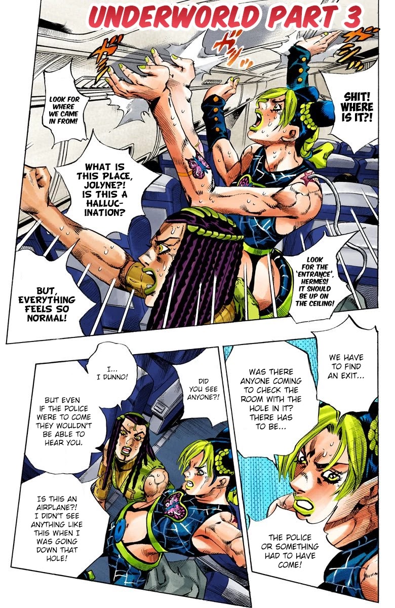JoJo's Bizarre Adventure Part 6 - Stone Ocean (Official Colored) Chapter 121 page 2 - Chapter 121: Underworld Part 3