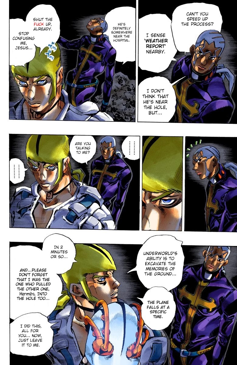 JoJo's Bizarre Adventure Part 6 - Stone Ocean (Official Colored) Chapter 121 page 8 - Chapter 121: Underworld Part 3
