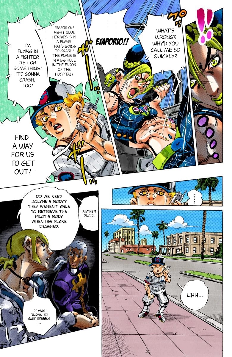 JoJo's Bizarre Adventure Part 6 - Stone Ocean (Official Colored) Chapter 122 page 14 - Chapter 122: Underworld Part 4