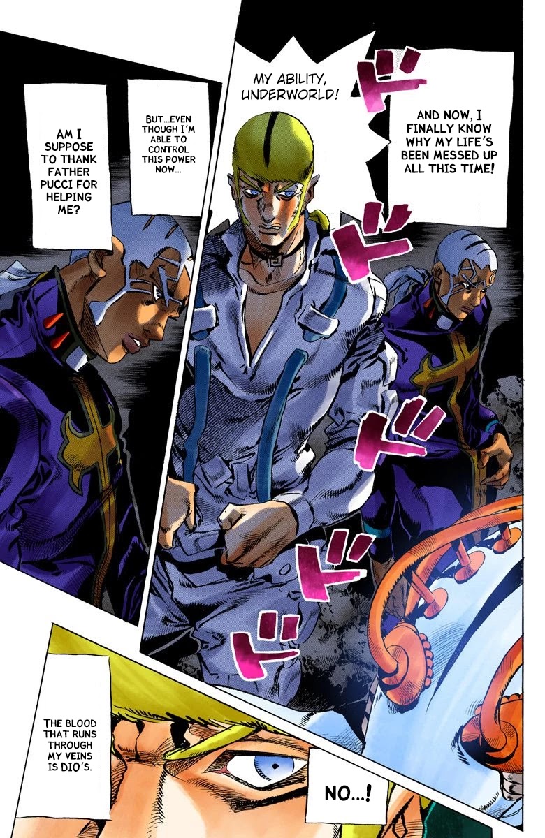 JoJo's Bizarre Adventure Part 6 - Stone Ocean (Official Colored) Chapter 122 page 8 - Chapter 122: Underworld Part 4