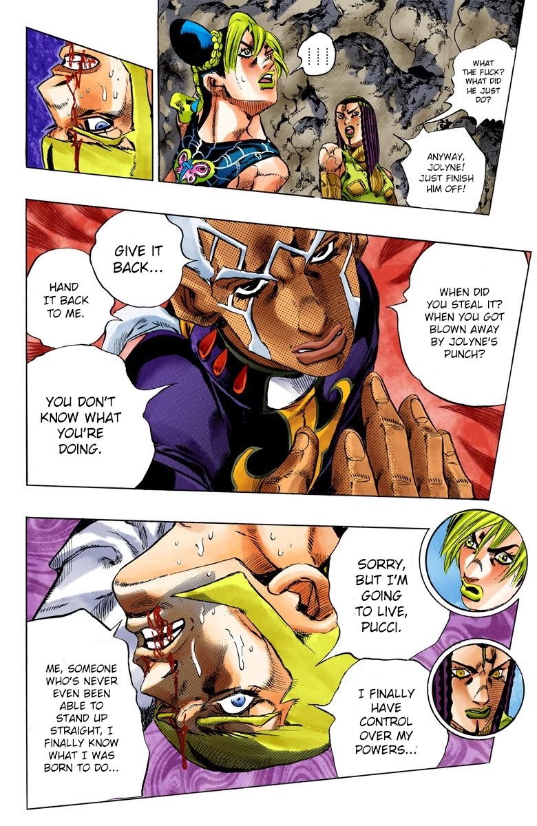 JoJo's Bizarre Adventure Part 6 - Stone Ocean (Official Colored) Chapter 124 page 12 - Chapter 124: Underworld Part 6