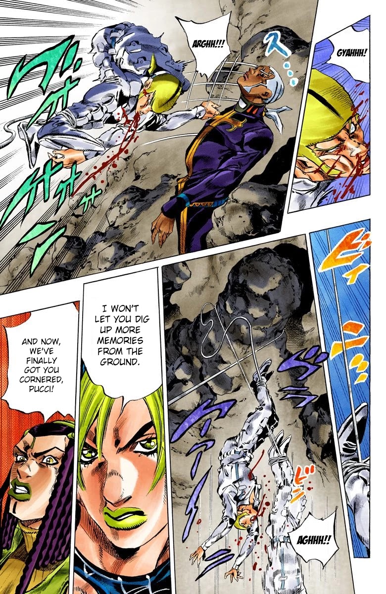JoJo's Bizarre Adventure Part 6 - Stone Ocean (Official Colored) Chapter 124 page 8 - Chapter 124: Underworld Part 6