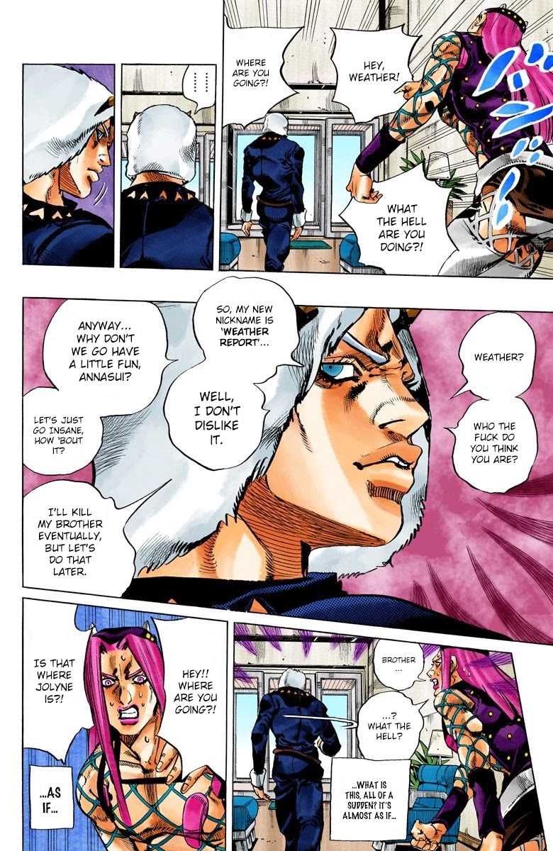 JoJo's Bizarre Adventure Part 6 - Stone Ocean (Official Colored) Chapter 125 page 6 - Chapter 125: Heavy Weather Part 1
