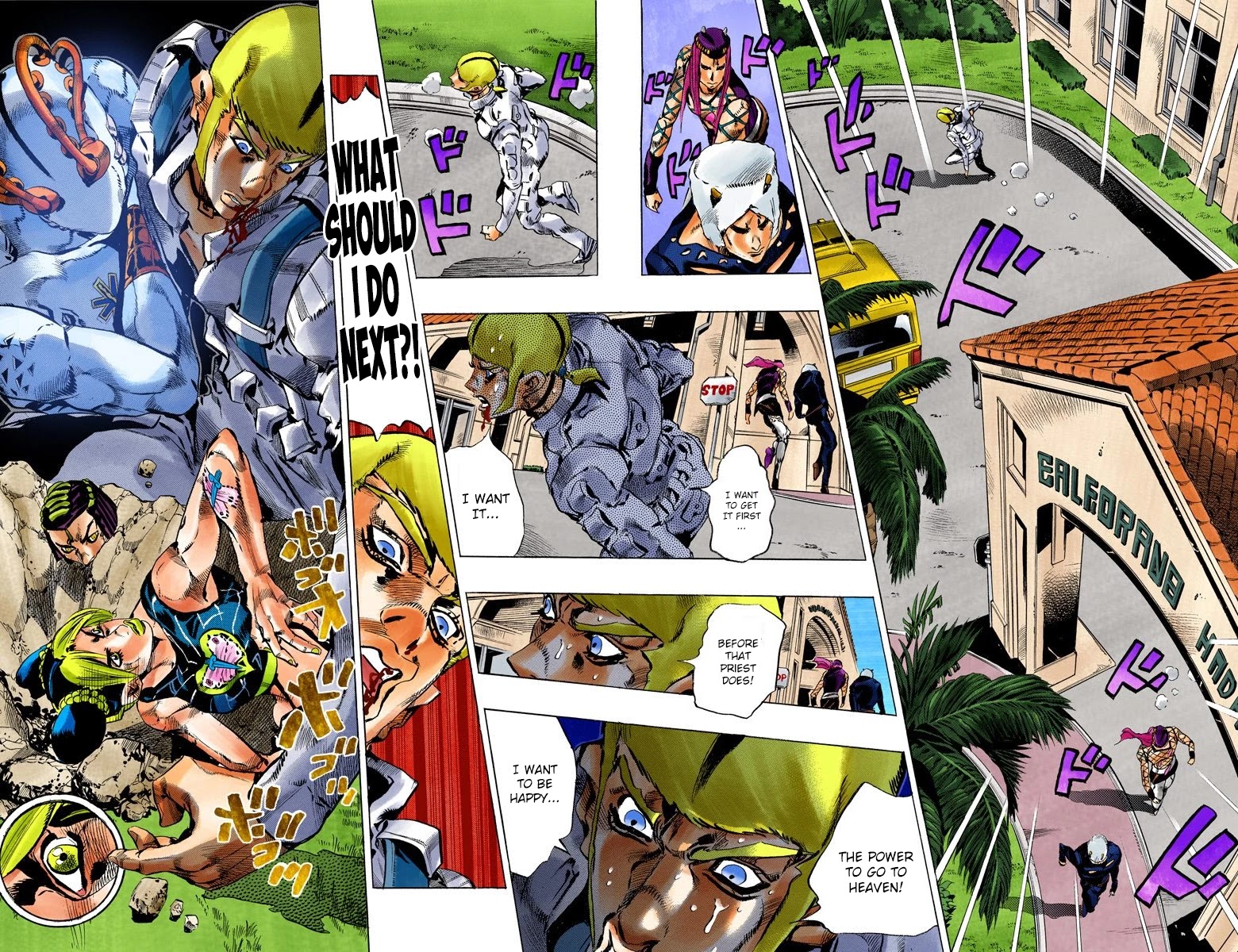 JoJo's Bizarre Adventure Part 6 - Stone Ocean (Official Colored) Chapter 126 page 4 - Chapter 126: Heavy Weather Part 2