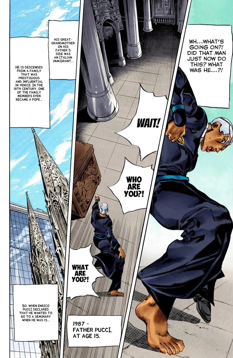 JoJo's Bizarre Adventure Part 6 - Stone Ocean (Official Colored) Chapter 127 page 15 - Chapter 127: Heavy Weather Part 3