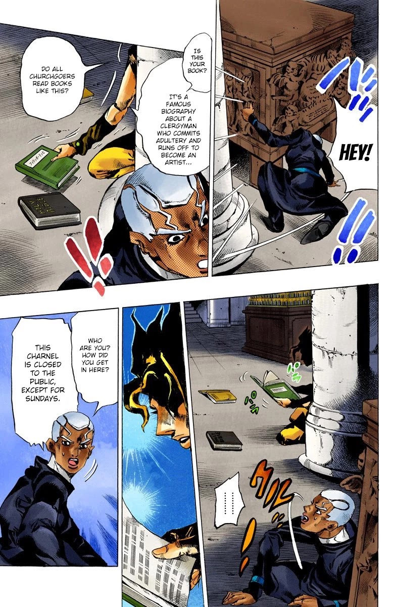 JoJo's Bizarre Adventure Part 6 - Stone Ocean (Official Colored) Chapter 127 page 8 - Chapter 127: Heavy Weather Part 3
