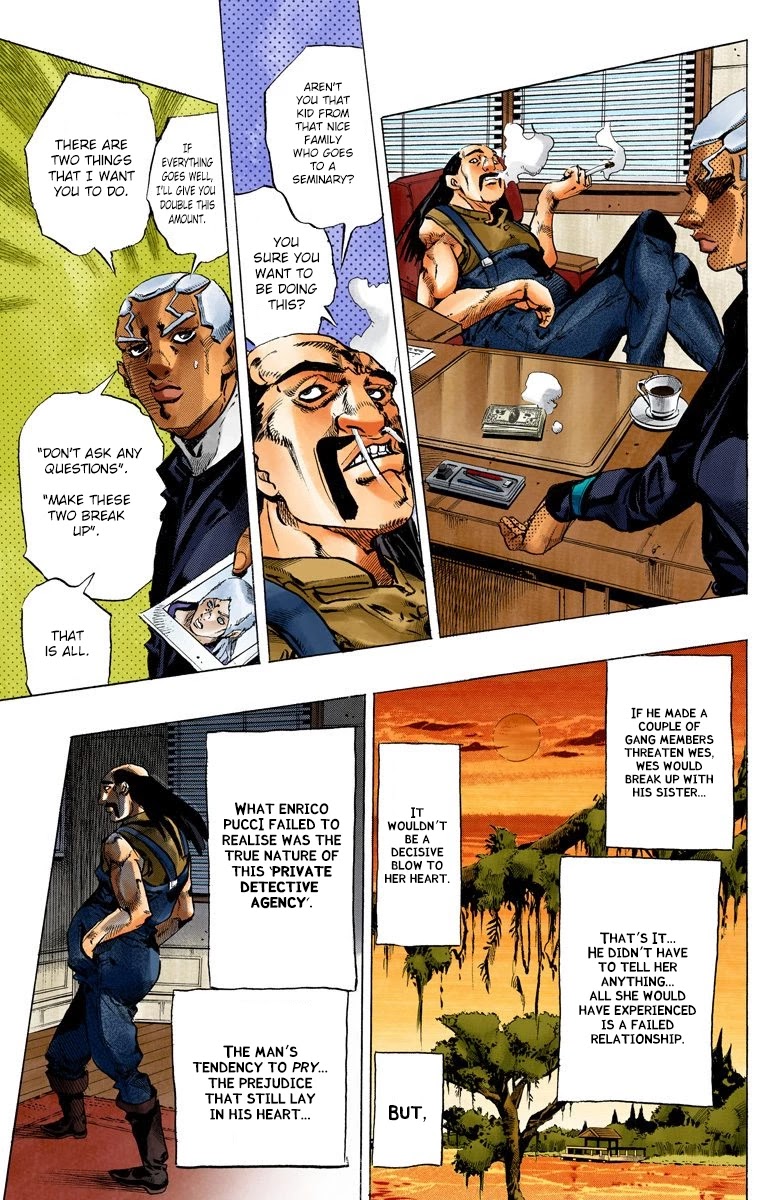 JoJo's Bizarre Adventure Part 6 - Stone Ocean (Official Colored) Chapter 128 page 11 - Chapter 128: Heavy Weather Part 4
