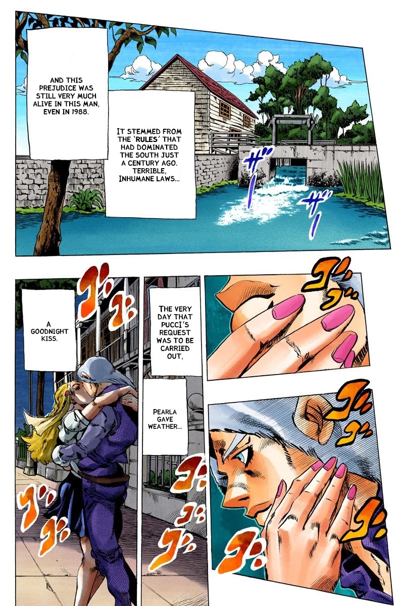 JoJo's Bizarre Adventure Part 6 - Stone Ocean (Official Colored) Chapter 128 page 12 - Chapter 128: Heavy Weather Part 4