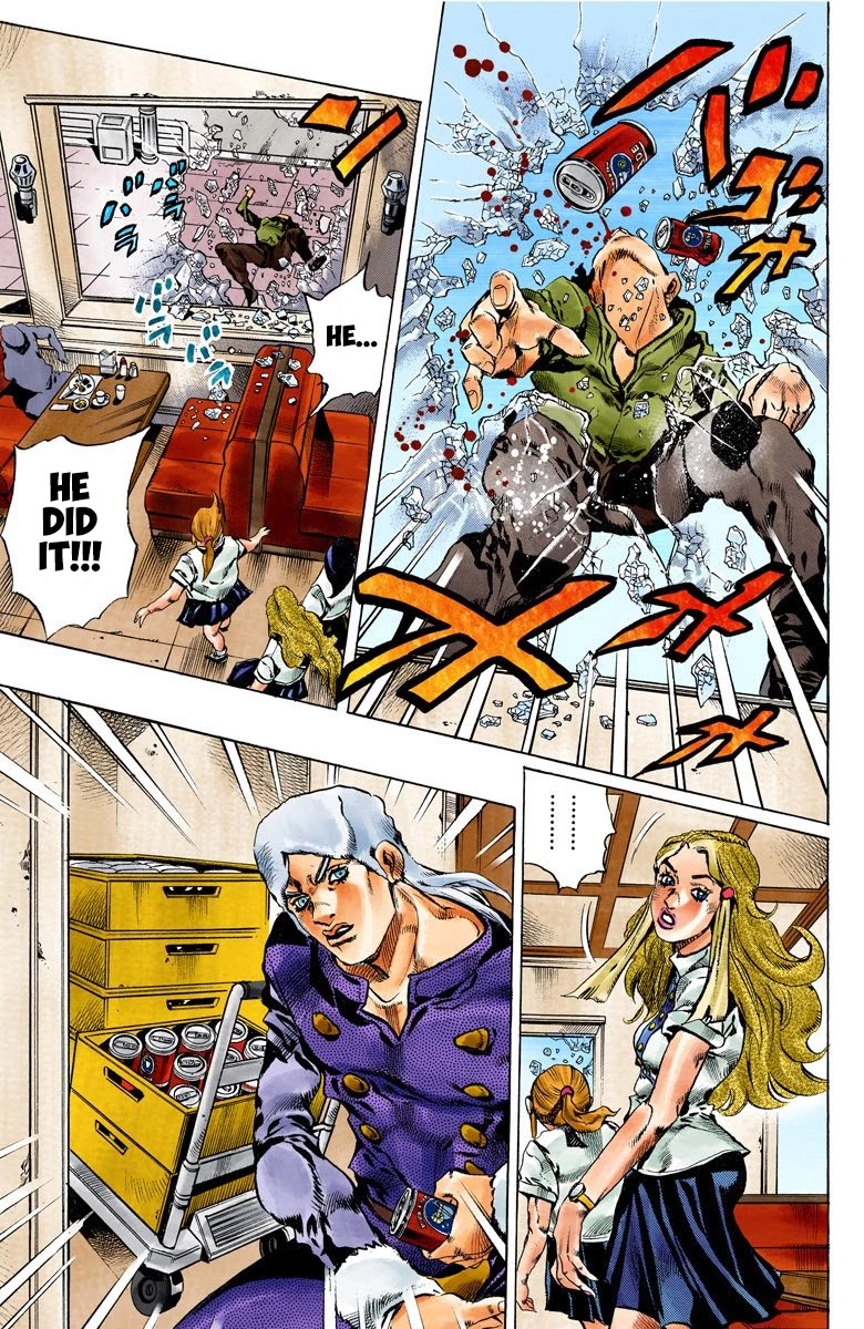 JoJo's Bizarre Adventure Part 6 - Stone Ocean (Official Colored) Chapter 128 page 5 - Chapter 128: Heavy Weather Part 4