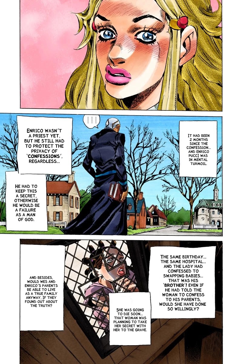 JoJo's Bizarre Adventure Part 6 - Stone Ocean (Official Colored) Chapter 128 page 7 - Chapter 128: Heavy Weather Part 4