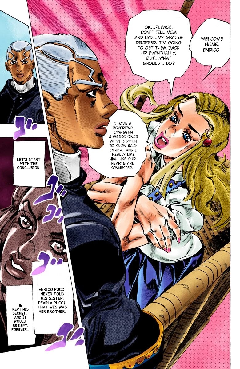 JoJo's Bizarre Adventure Part 6 - Stone Ocean (Official Colored) Chapter 128 page 9 - Chapter 128: Heavy Weather Part 4