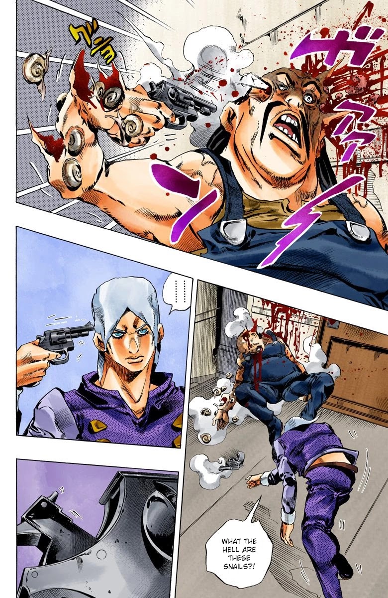 JoJo's Bizarre Adventure Part 6 - Stone Ocean (Official Colored) Chapter 129 page 12 - Chapter 129: Heavy Weather Part 5