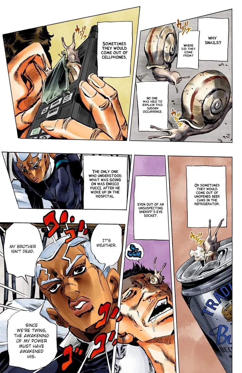 JoJo's Bizarre Adventure Part 6 - Stone Ocean (Official Colored) Chapter 129 page 15 - Chapter 129: Heavy Weather Part 5