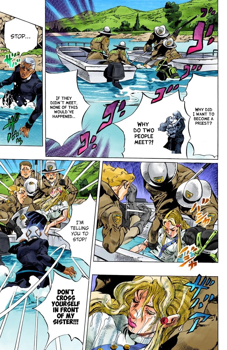 JoJo's Bizarre Adventure Part 6 - Stone Ocean (Official Colored) Chapter 129 page 4 - Chapter 129: Heavy Weather Part 5