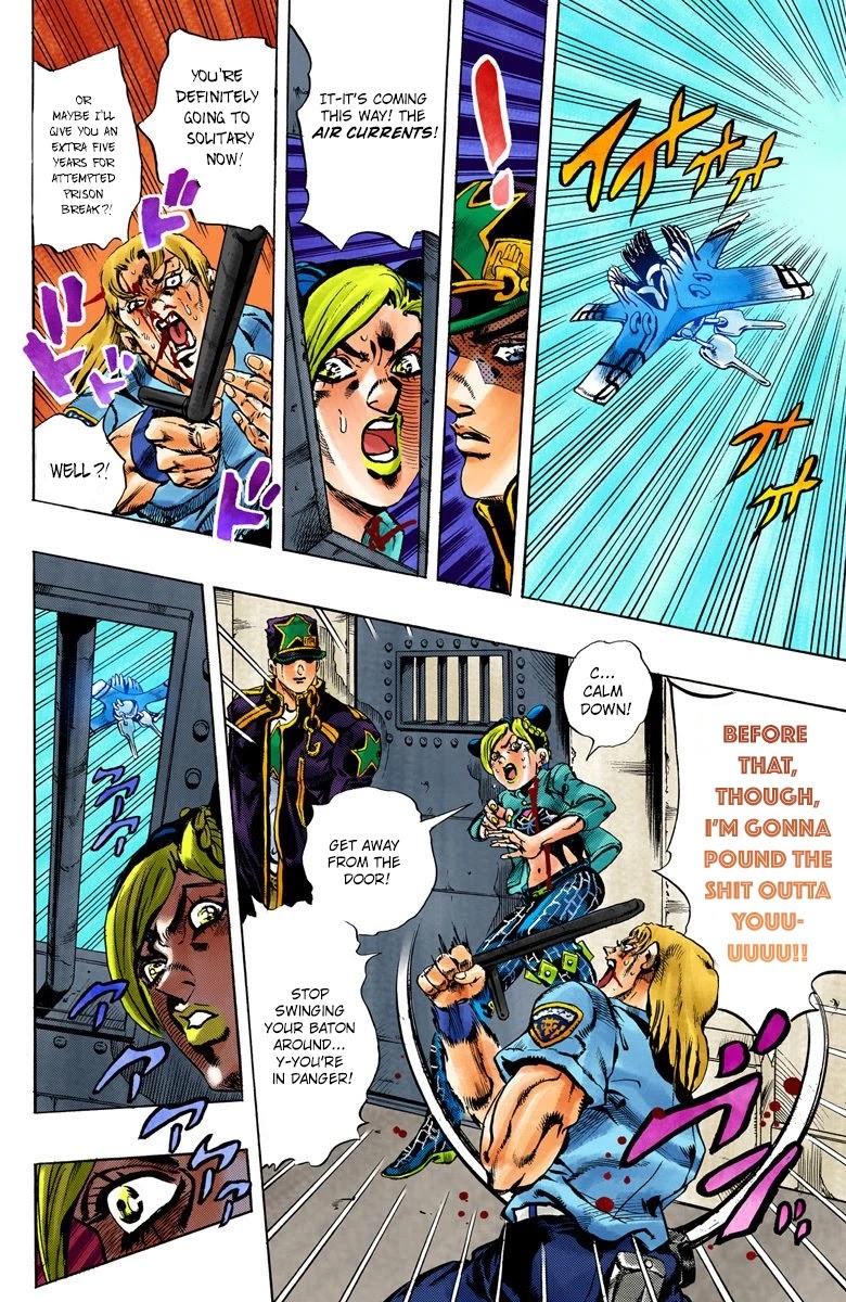 JoJo's Bizarre Adventure Part 6 - Stone Ocean (Official Colored) Chapter 13 page 14 - Chapter 13: The Visitor Part 3