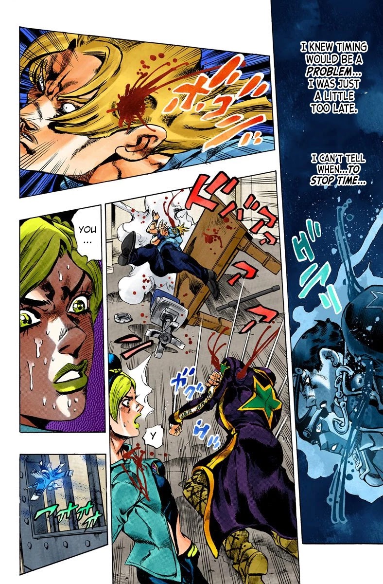 JoJo's Bizarre Adventure Part 6 - Stone Ocean (Official Colored) Chapter 13 page 17 - Chapter 13: The Visitor Part 3