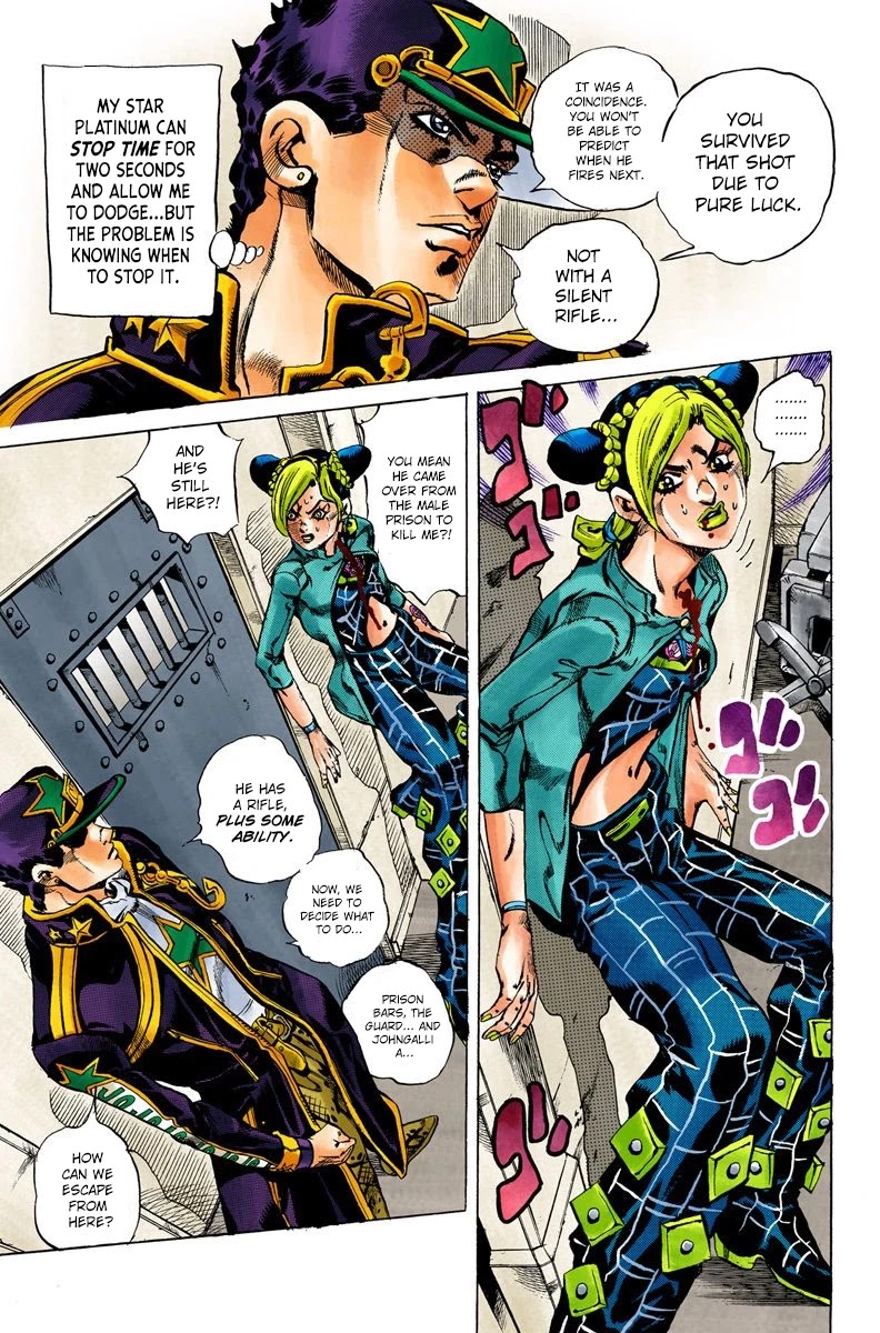 JoJo's Bizarre Adventure Part 6 - Stone Ocean (Official Colored) Chapter 13 page 5 - Chapter 13: The Visitor Part 3