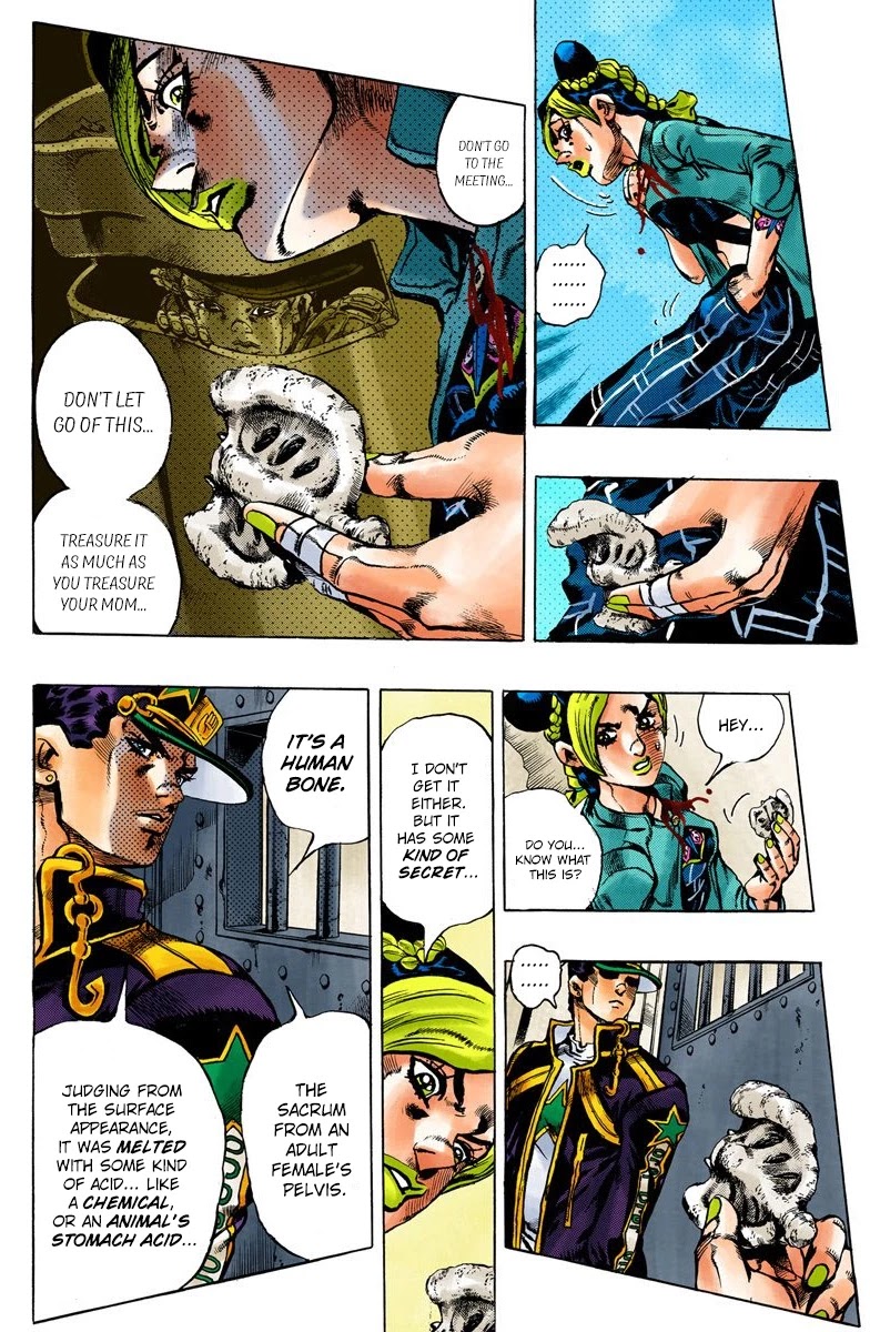 JoJo's Bizarre Adventure Part 6 - Stone Ocean (Official Colored) Chapter 13 page 6 - Chapter 13: The Visitor Part 3