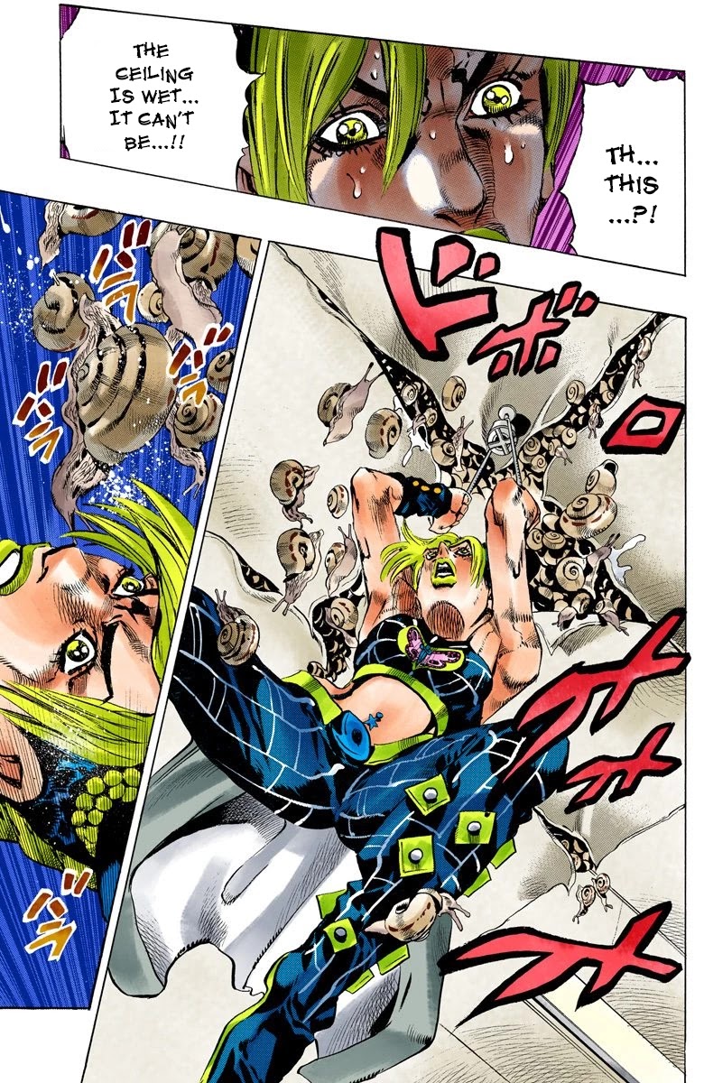 JoJo's Bizarre Adventure Part 6 - Stone Ocean (Official Colored) Chapter 130 page 12 - Chapter 130: Heavy Weather Part 6