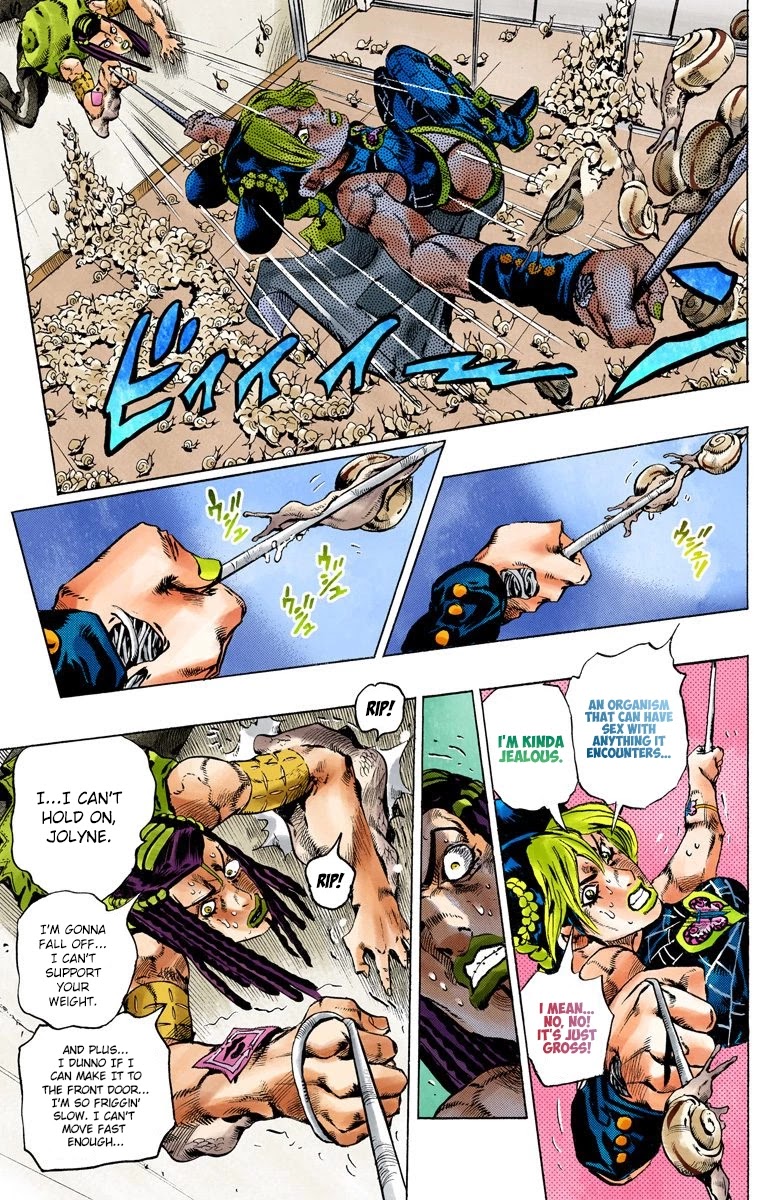 JoJo's Bizarre Adventure Part 6 - Stone Ocean (Official Colored) Chapter 130 page 14 - Chapter 130: Heavy Weather Part 6