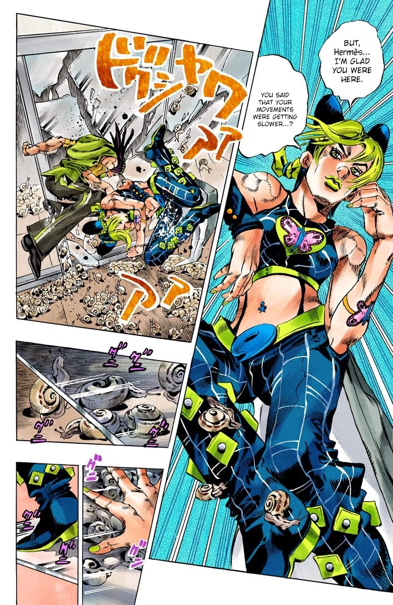 JoJo's Bizarre Adventure Part 6 - Stone Ocean (Official Colored) Chapter 130 page 17 - Chapter 130: Heavy Weather Part 6