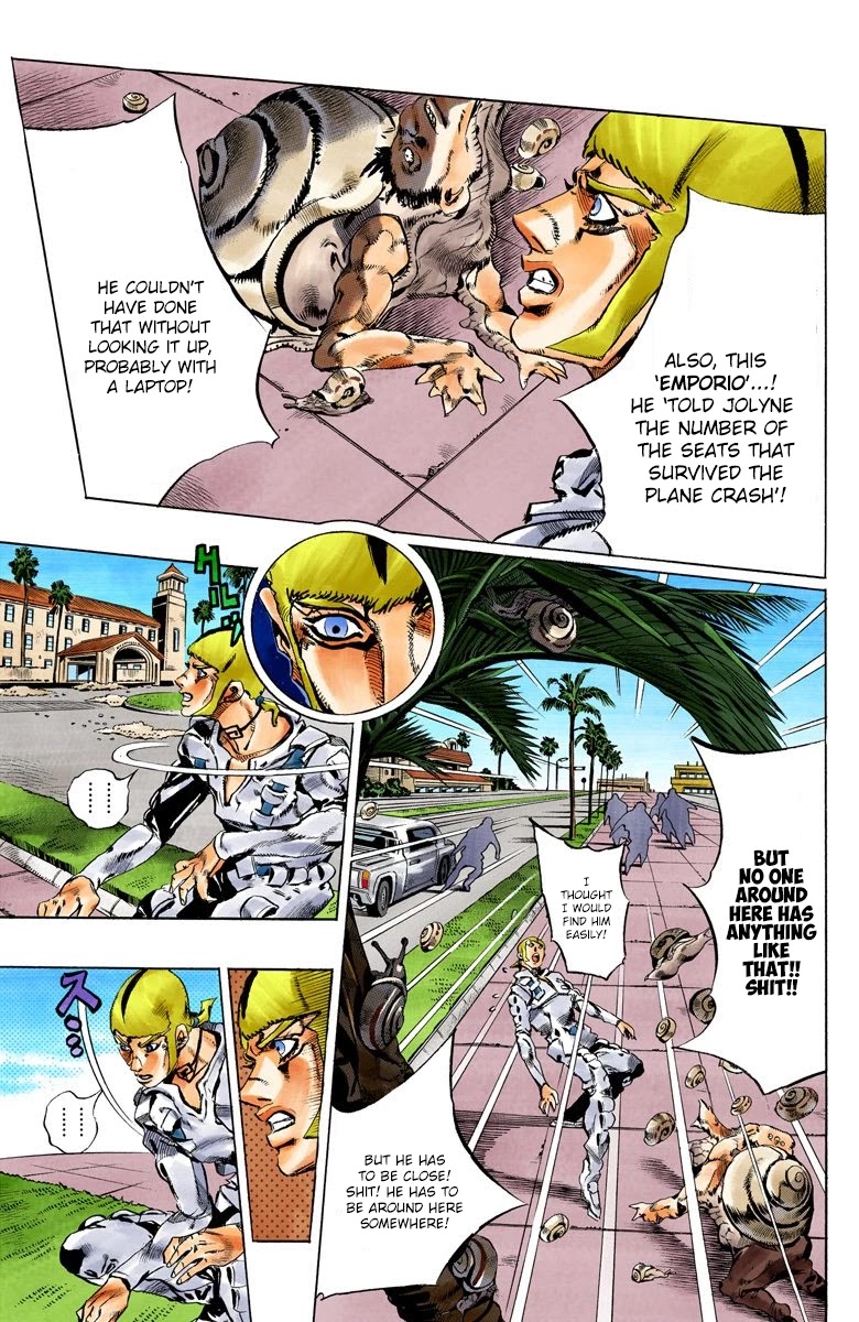 JoJo's Bizarre Adventure Part 6 - Stone Ocean (Official Colored) Chapter 131 page 5 - Chapter 131: Heavy Weather Part 7