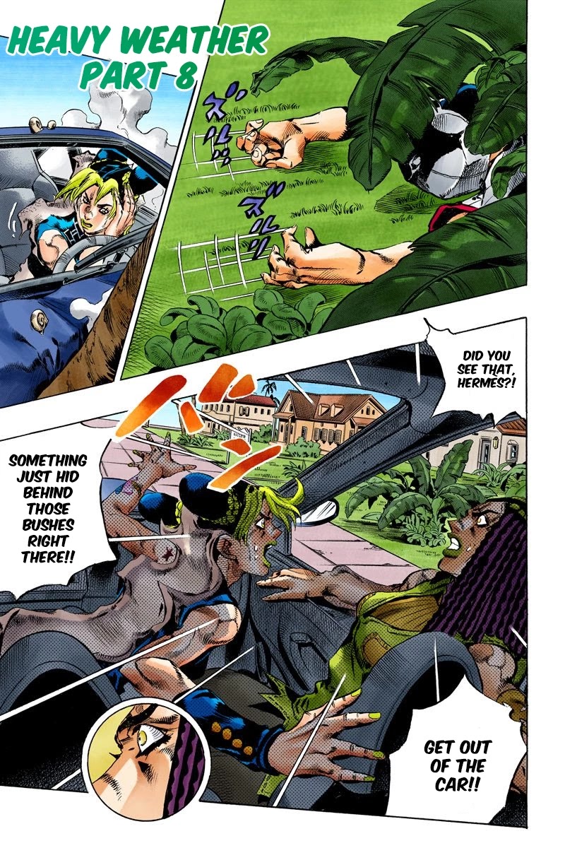JoJo's Bizarre Adventure Part 6 - Stone Ocean (Official Colored) Chapter 132 page 1 - Chapter 132: Heavy Weather Part 8