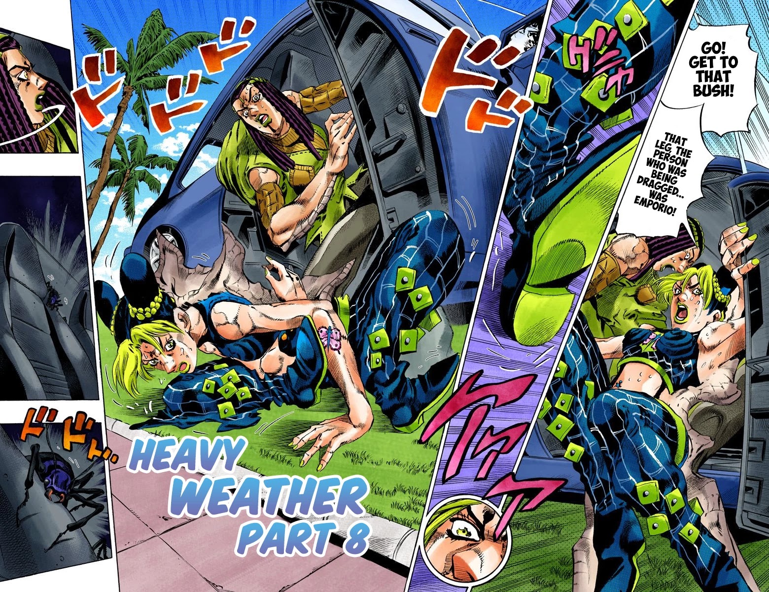 JoJo's Bizarre Adventure Part 6 - Stone Ocean (Official Colored) Chapter 132 page 2 - Chapter 132: Heavy Weather Part 8