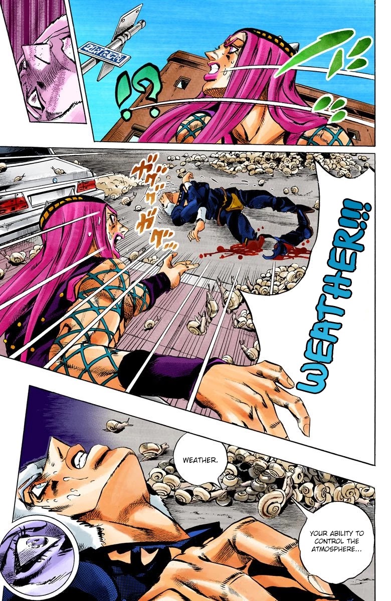 JoJo's Bizarre Adventure Part 6 - Stone Ocean (Official Colored) Chapter 133 page 13 - Chapter 133: Heavy Weather Part 9