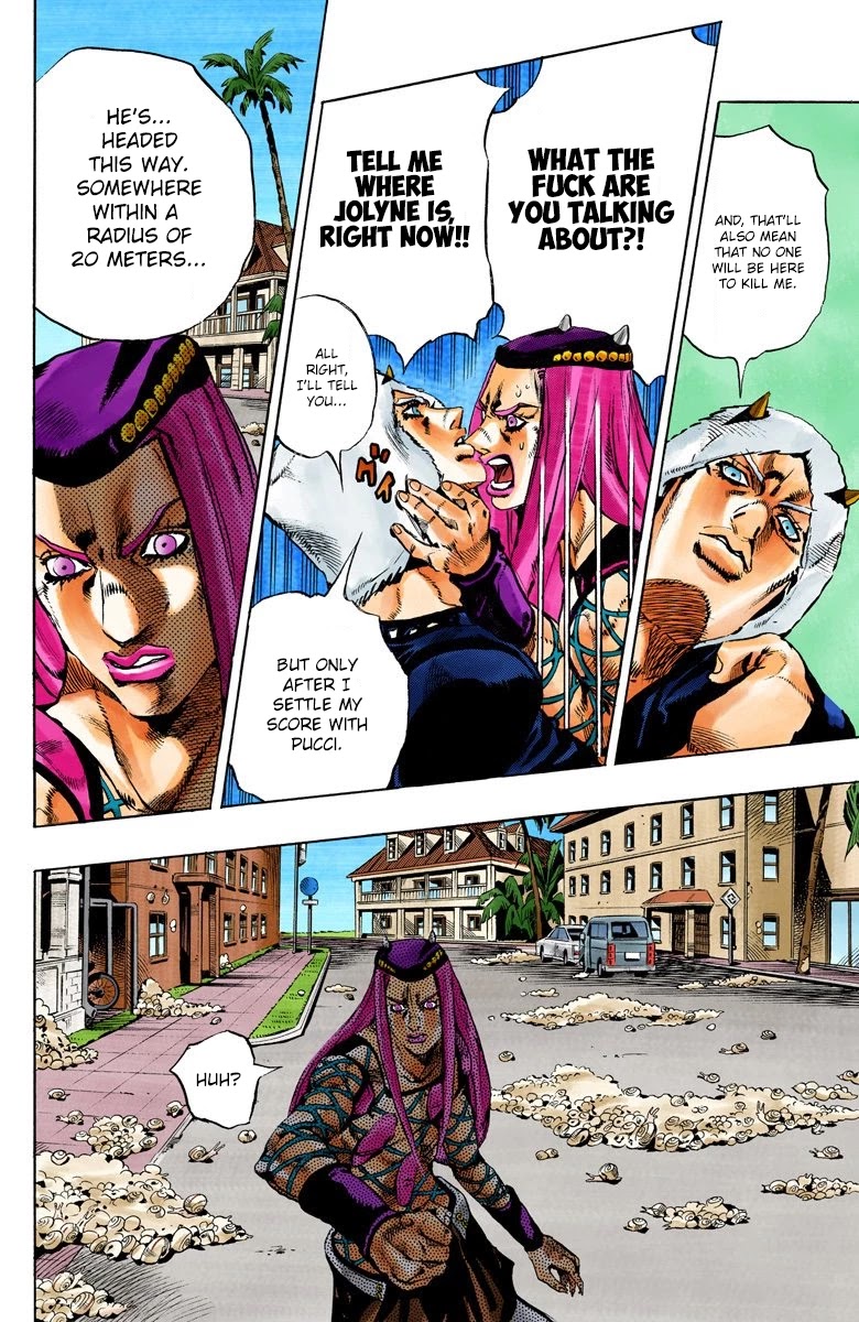 JoJo's Bizarre Adventure Part 6 - Stone Ocean (Official Colored) Chapter 133 page 5 - Chapter 133: Heavy Weather Part 9