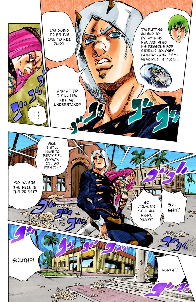 JoJo's Bizarre Adventure Part 6 - Stone Ocean (Official Colored) Chapter 133 page 7 - Chapter 133: Heavy Weather Part 9