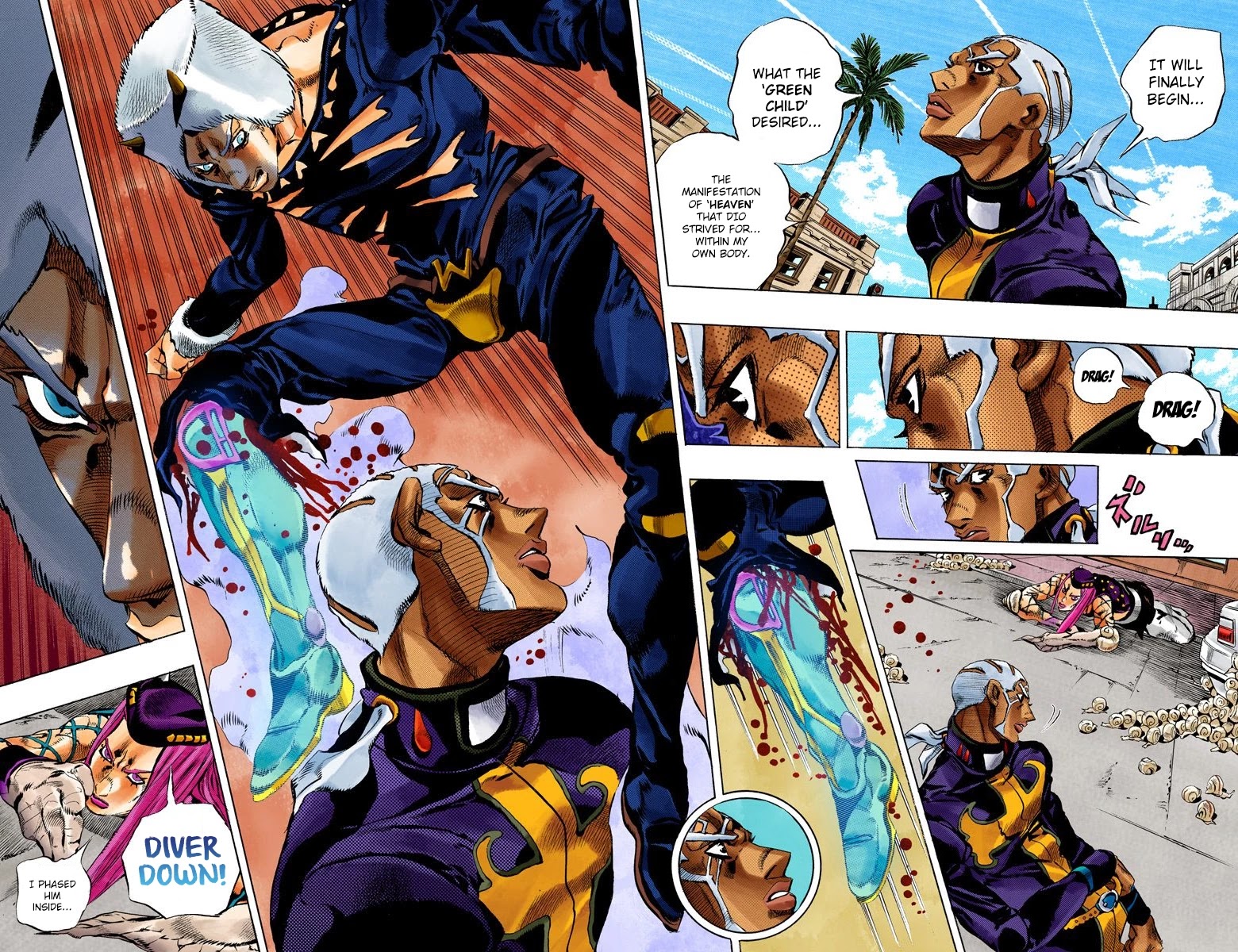 JoJo's Bizarre Adventure Part 6 - Stone Ocean (Official Colored) Chapter 134 page 8 - Chapter 134: Heavy Weather Part 10
