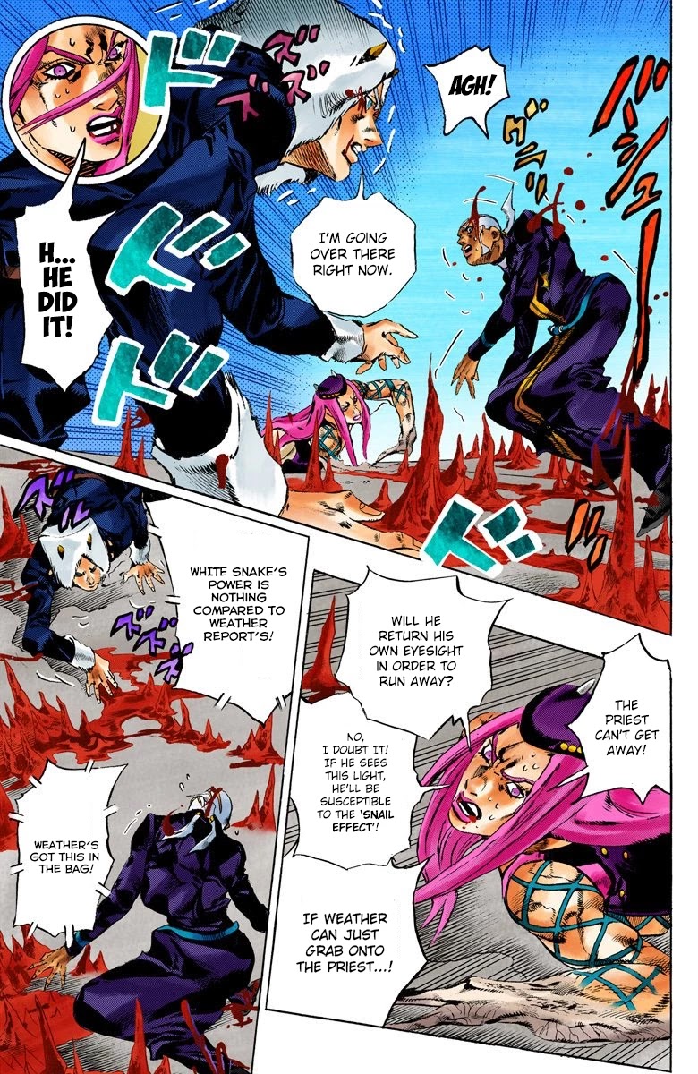 JoJo's Bizarre Adventure Part 6 - Stone Ocean (Official Colored) Chapter 135 page 10 - Chapter 135: Heavy Weather Part 11