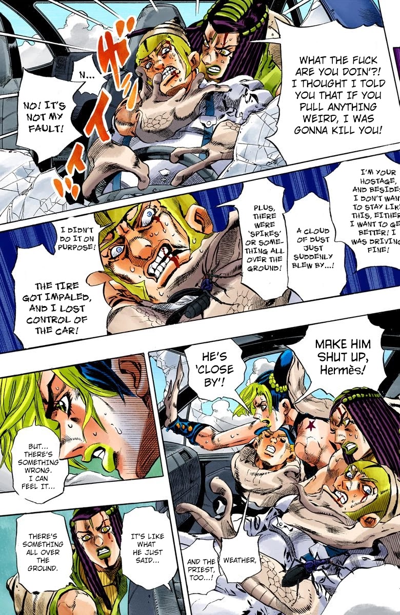 JoJo's Bizarre Adventure Part 6 - Stone Ocean (Official Colored) Chapter 136 page 13 - Chapter 136: Heavy Weather Part 12
