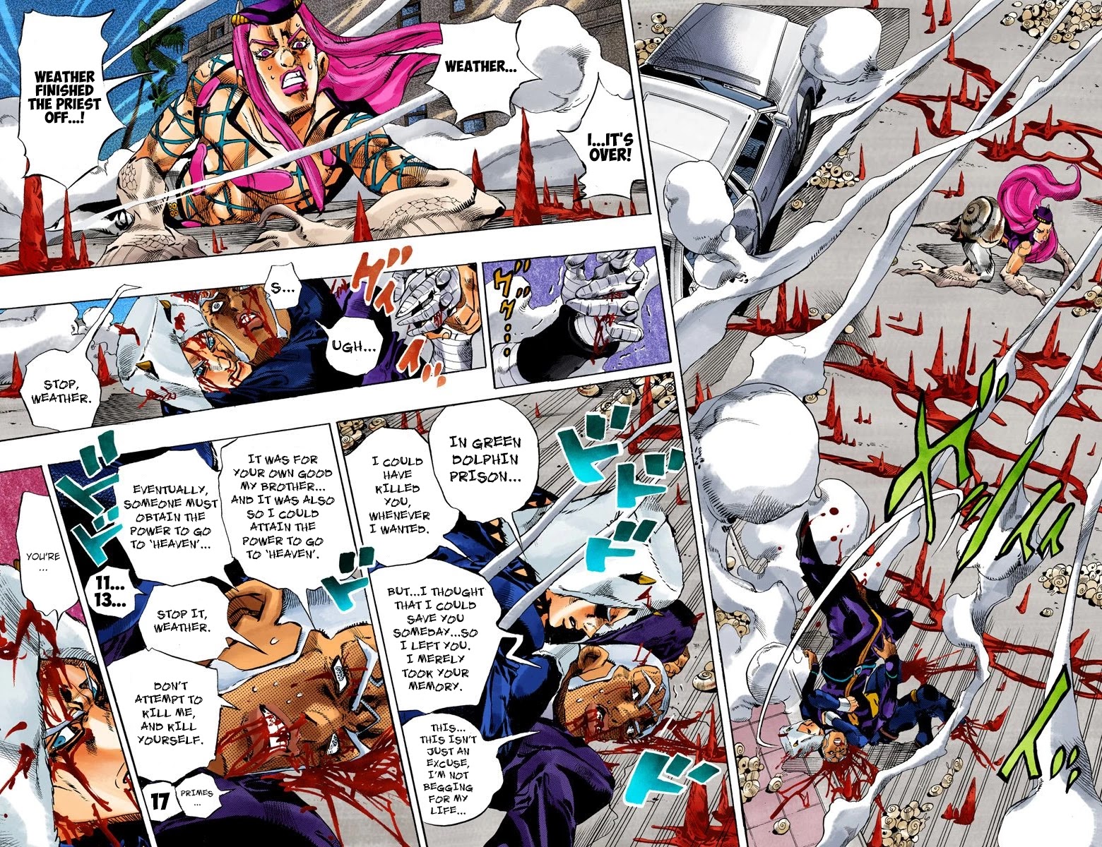 JoJo's Bizarre Adventure Part 6 - Stone Ocean (Official Colored) Chapter 136 page 8 - Chapter 136: Heavy Weather Part 12