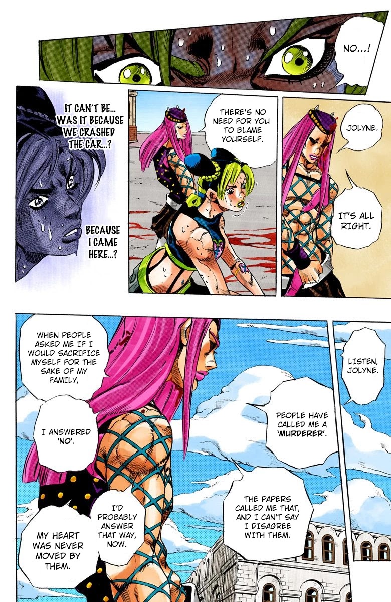 JoJo's Bizarre Adventure Part 6 - Stone Ocean (Official Colored) Chapter 137 page 14 - Chapter 137: Heavy Weather Part 13
