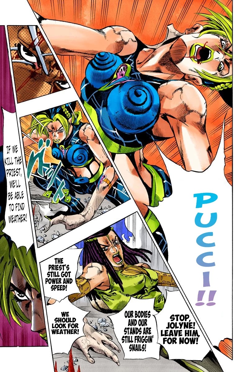 JoJo's Bizarre Adventure Part 6 - Stone Ocean (Official Colored) Chapter 137 page 5 - Chapter 137: Heavy Weather Part 13