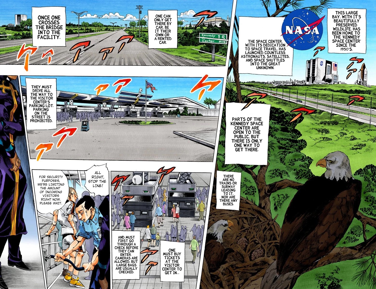 JoJo's Bizarre Adventure Part 6 - Stone Ocean (Official Colored) Chapter 138 page 8 - Chapter 138: At Cape Canaveral