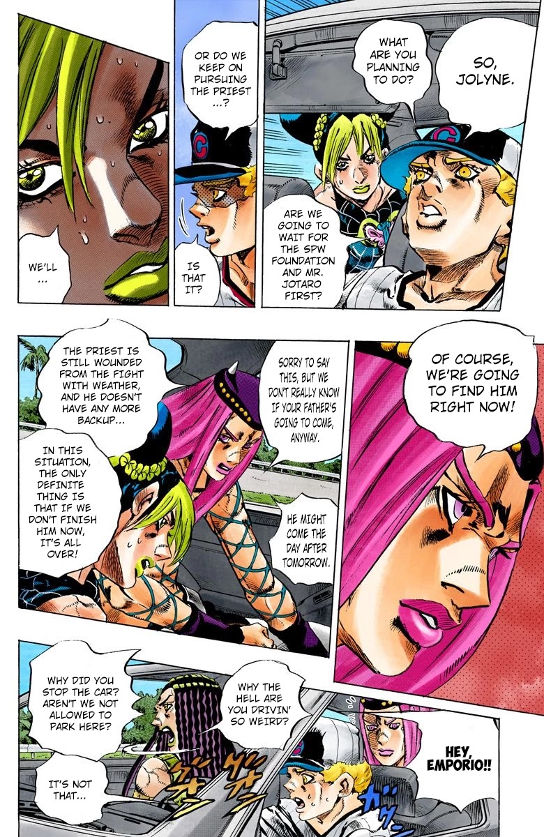 JoJo's Bizarre Adventure Part 6 - Stone Ocean (Official Colored) Chapter 139 page 4 - Chapter 139: The Gravity Of The New Moon Part 1