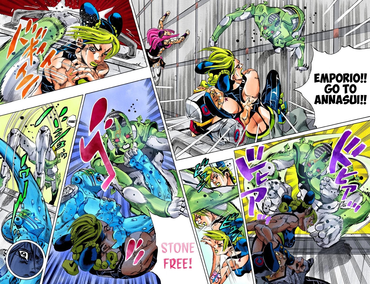 JoJo's Bizarre Adventure Part 6 - Stone Ocean (Official Colored) Chapter 141 page 4 - Chapter 141: C-Moon Part 1