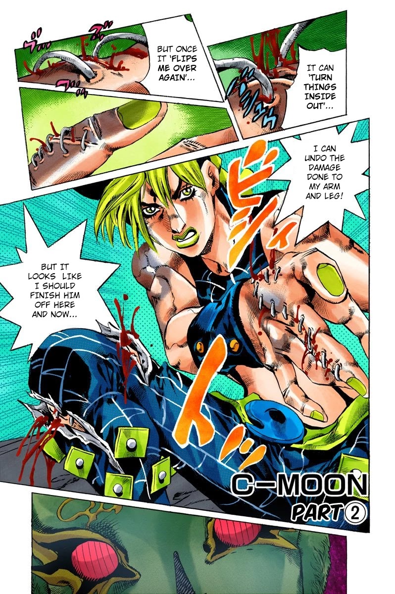 JoJo's Bizarre Adventure Part 6 - Stone Ocean (Official Colored) Chapter 142 page 1 - Chapter 142: C-Moon Part 2