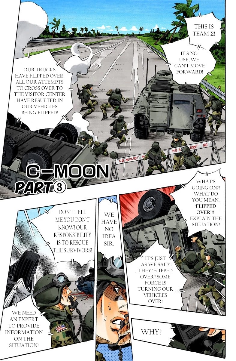 JoJo's Bizarre Adventure Part 6 - Stone Ocean (Official Colored) Chapter 143 page 1 - Chapter 143: C-Moon Part 3
