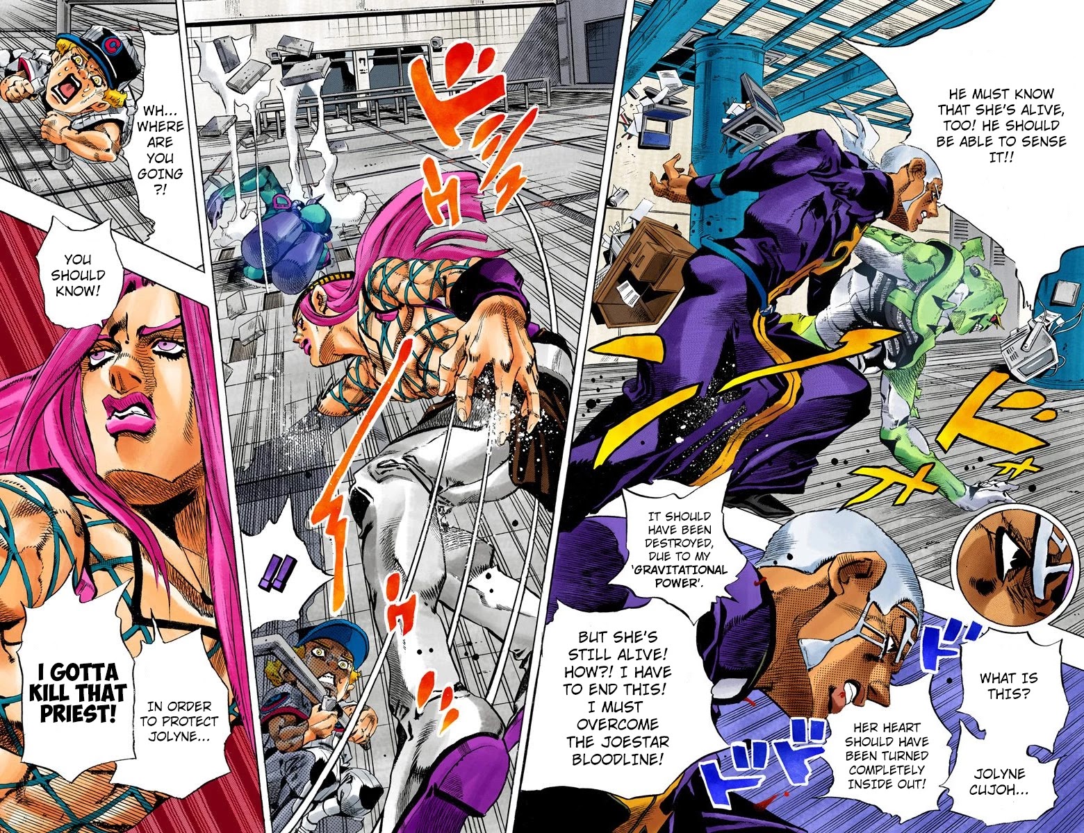 JoJo's Bizarre Adventure Part 6 - Stone Ocean (Official Colored) Chapter 144 page 17 - Chapter 144: C-Moon Part 4