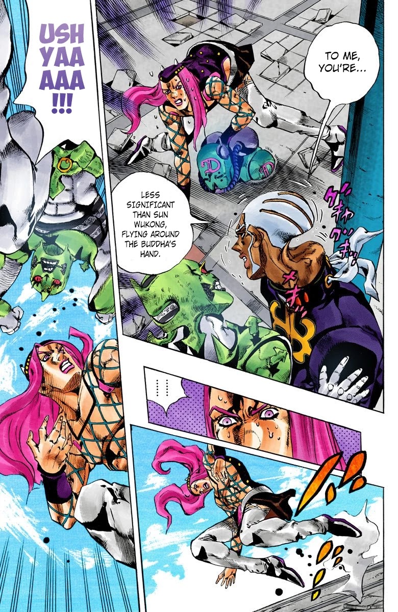 JoJo's Bizarre Adventure Part 6 - Stone Ocean (Official Colored) Chapter 145 page 14 - Chapter 145: C-Moon Part 5